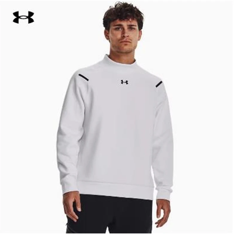 安德玛 1379810-100 Unstoppable男子高领训练运动卫衣 样品微脏