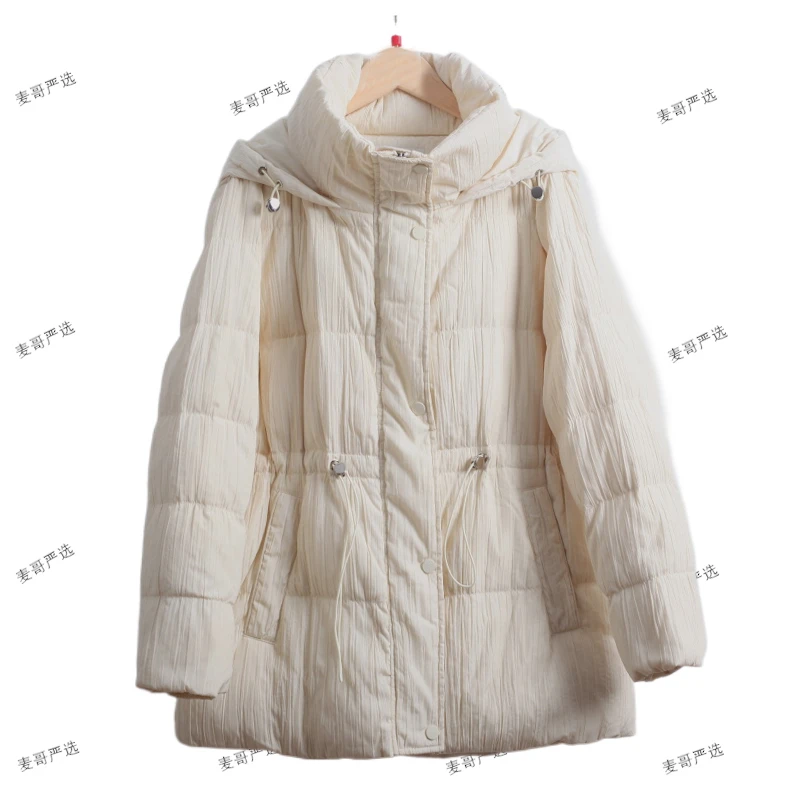 66215 奢线高货！高端面料！秋冬90绒时尚短款连帽长袖羽绒服