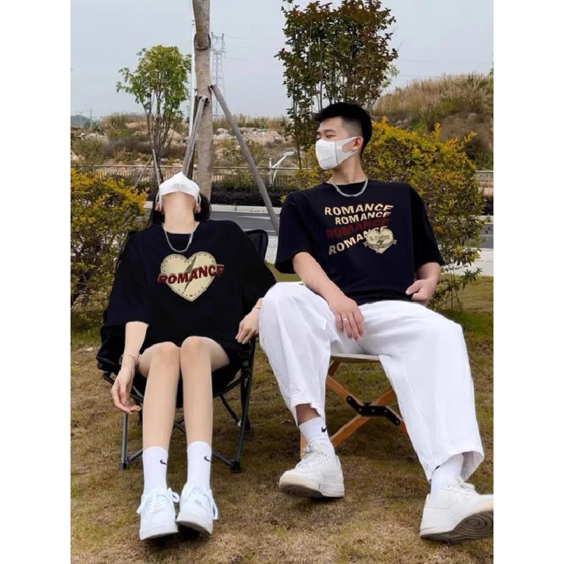 【100%纯棉】特别的情侣装夏装季短袖2023新款潮流牌网红套装T恤