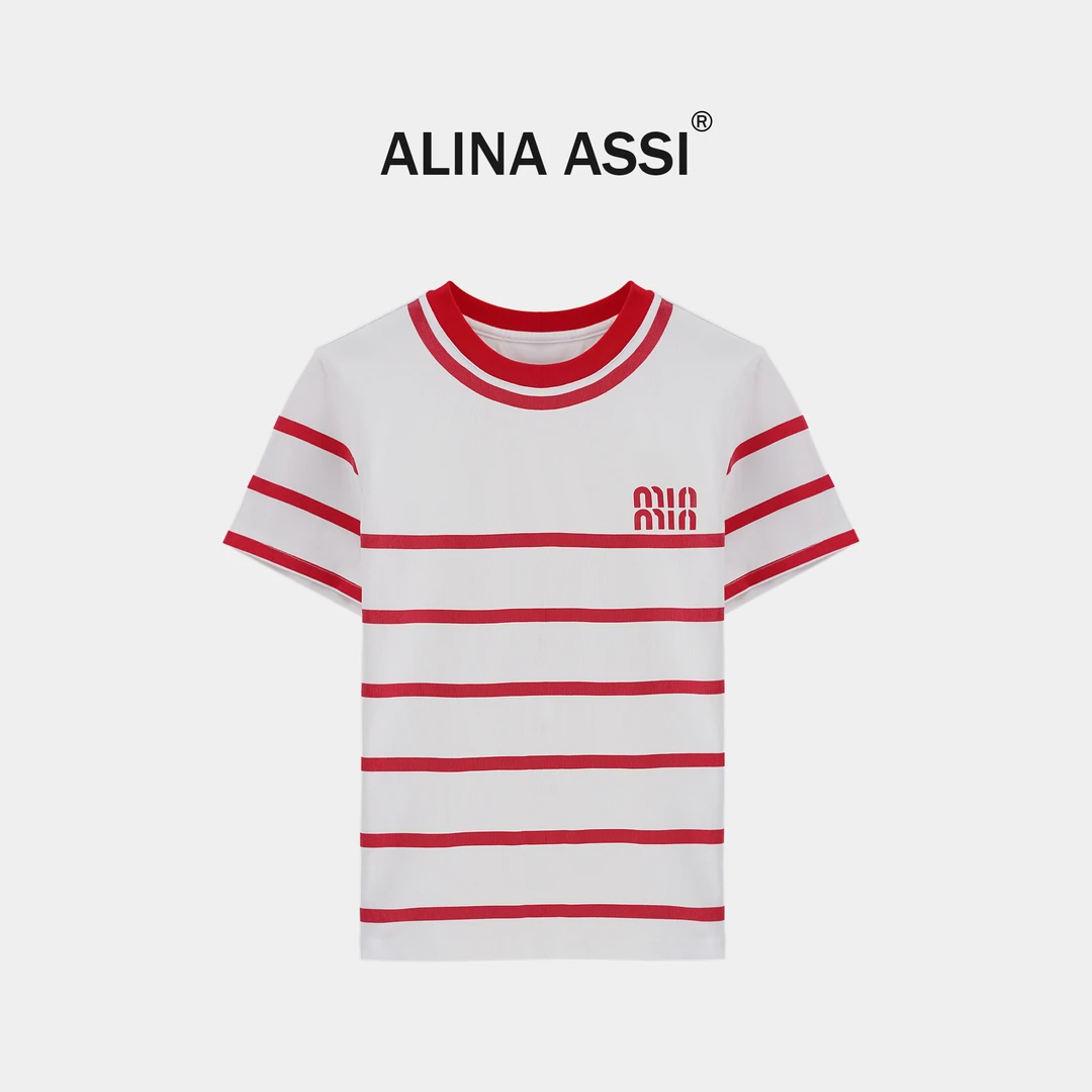 【纹纹】2024新款百搭时尚T恤简约显瘦短袖上衣YML259