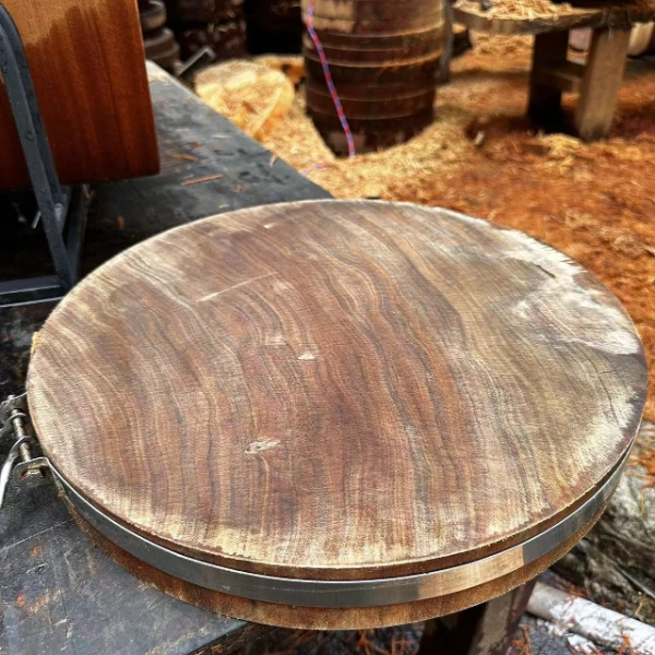 36x5cm铁木切菜板整木切割 家用 防霉 双面 无漆无腊铁木圆形菜板