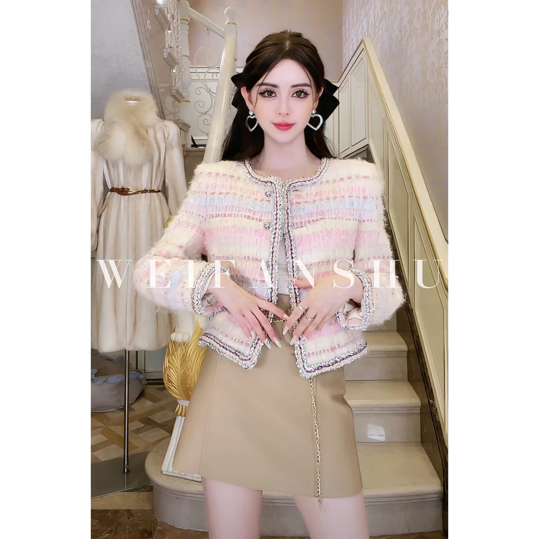 WEIFANSHU/魏凡舒原创短款浮华世界香香外套小香风名媛法式上衣女