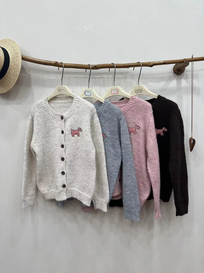 XL（153）杂色小标针织开衫