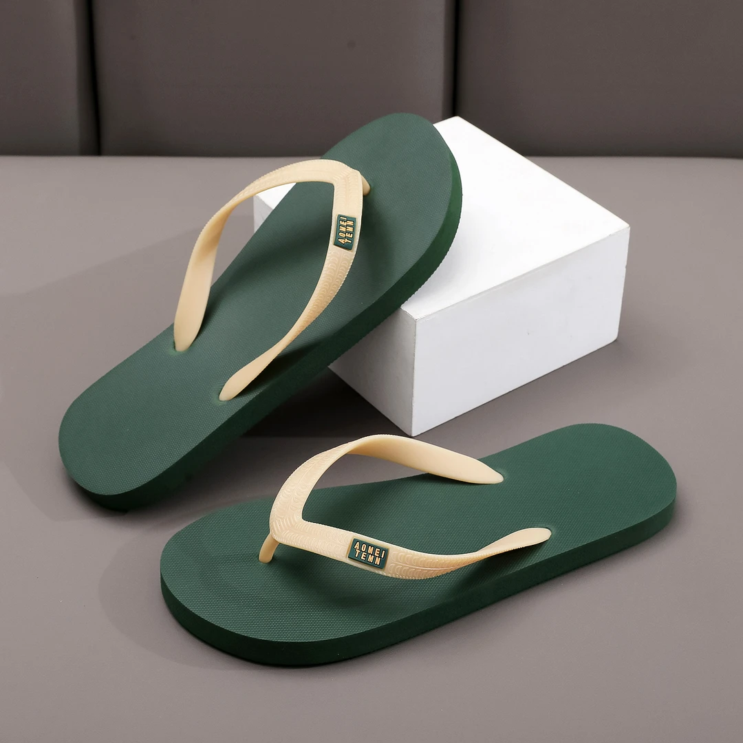 拖鞋人字拖高档橡胶防滑防臭潮流户外男士拖鞋夏季时尚夹脚沙滩鞋