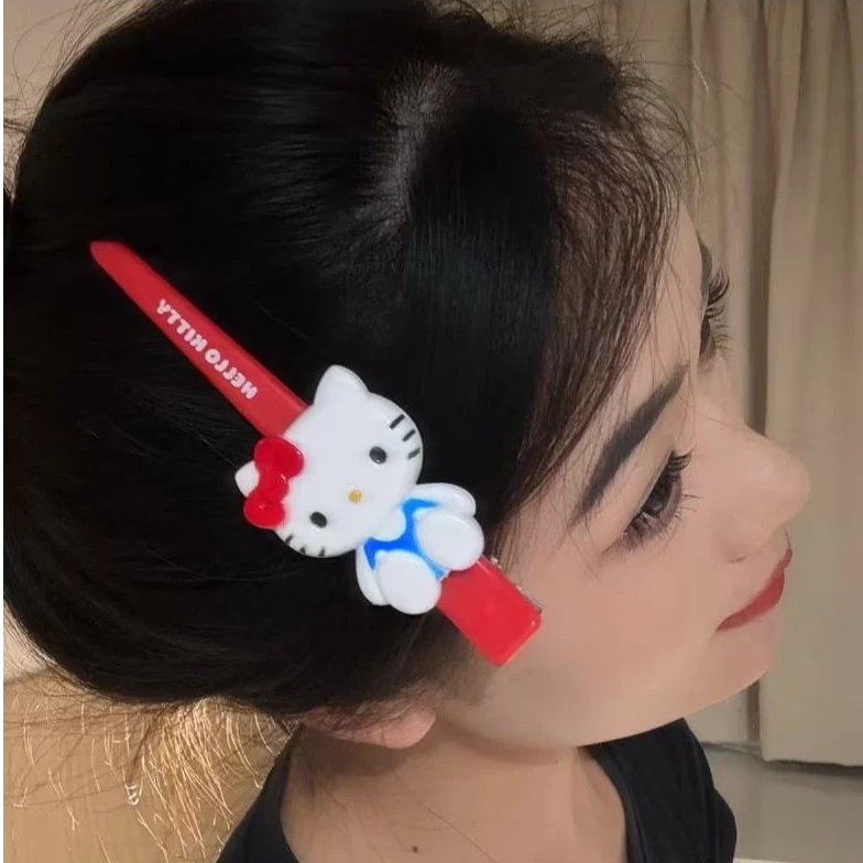 秋冬可爱kt猫发夹一字立体侧边可爱发夹刘海卡通发饰