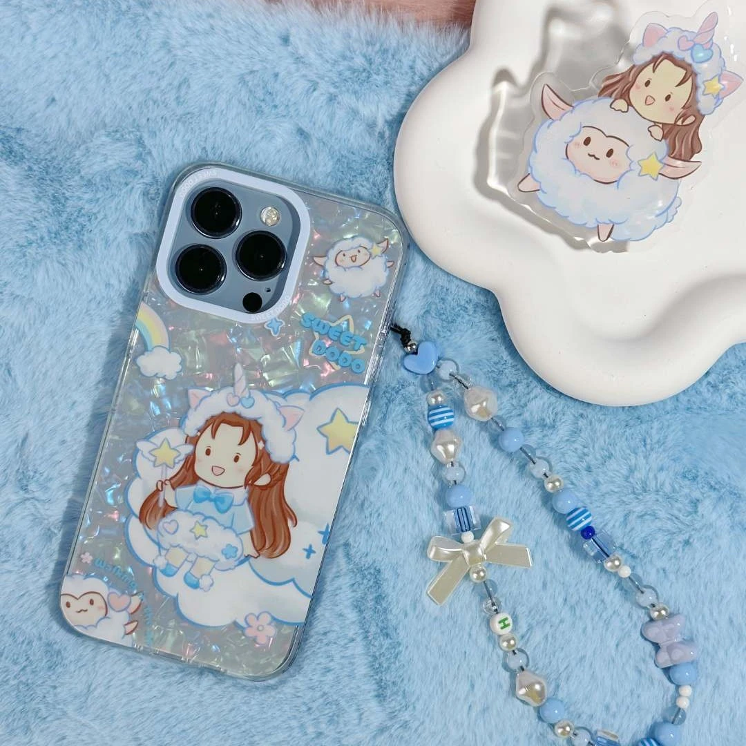 兜兜原创独角兽适用iPhone14promax手机壳苹果13pro可爱手机支架