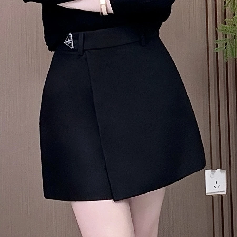 夏季设计感显瘦遮肚子不规则百搭A字半身裙