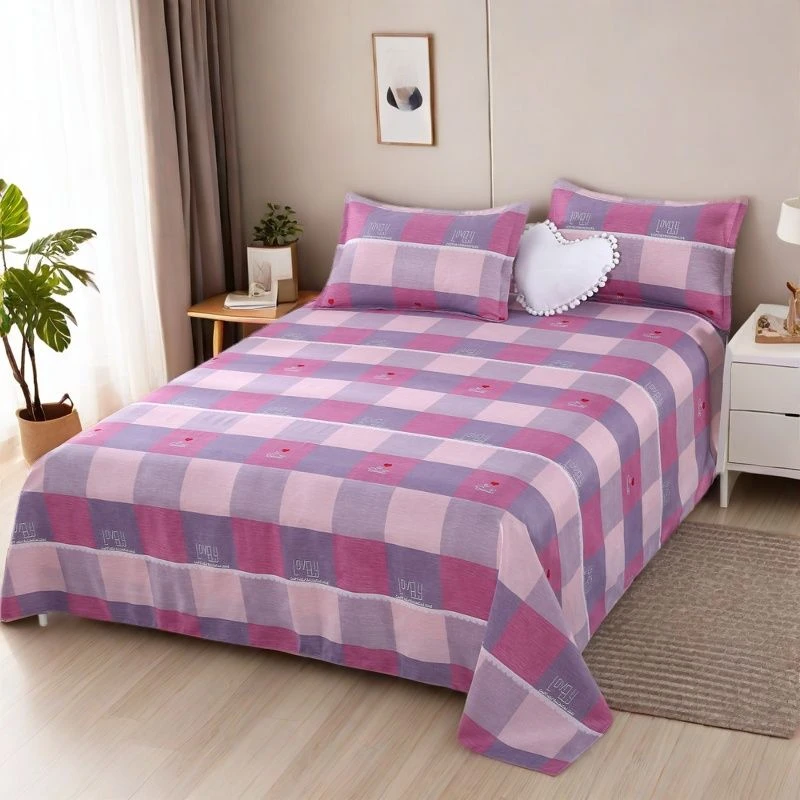 ✅亲肤磨毛床单】单件双人1.5米裸睡1.2学生宿舍单人卡通简约被单