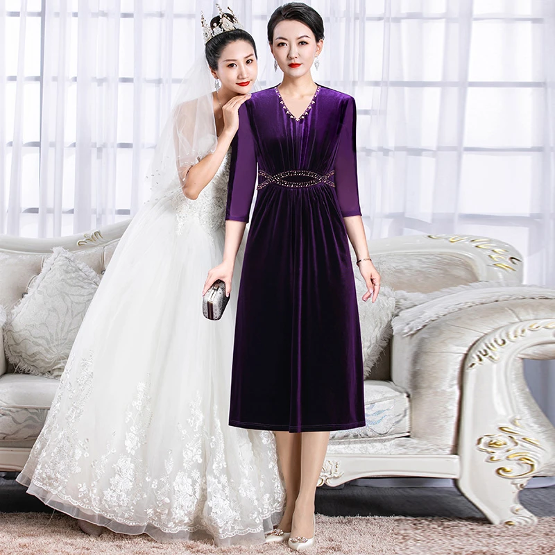 5428贵气小众婚礼宴会年轻妈妈晚礼服2024新款高端大码显瘦连衣裙