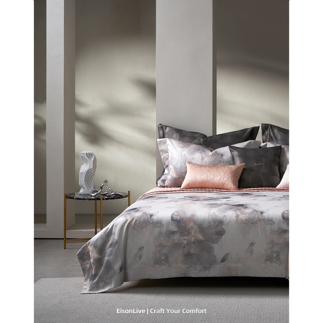 宜上严选 秋之原野 140支全棉长绒棉色织大提花四件套顶奢享