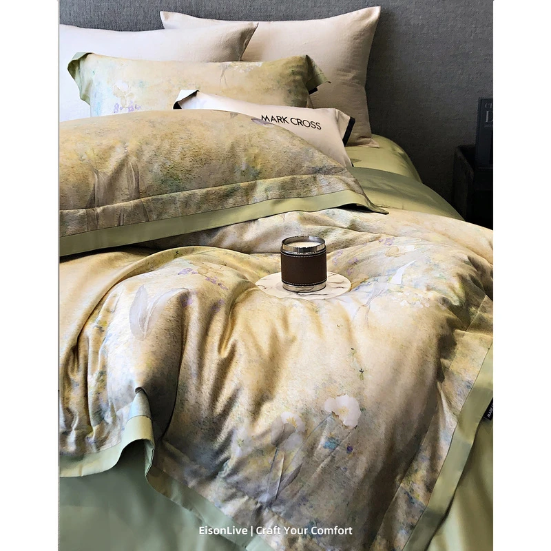 宜上严选 爱丽丝梦境 腻绸密热焱磨毛四件套进口澳洲长绒棉浪漫