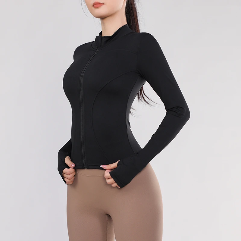 【加绒加厚】秋冬女士运动跑步骑行瑜伽服加绒显瘦外套强压高弹-311