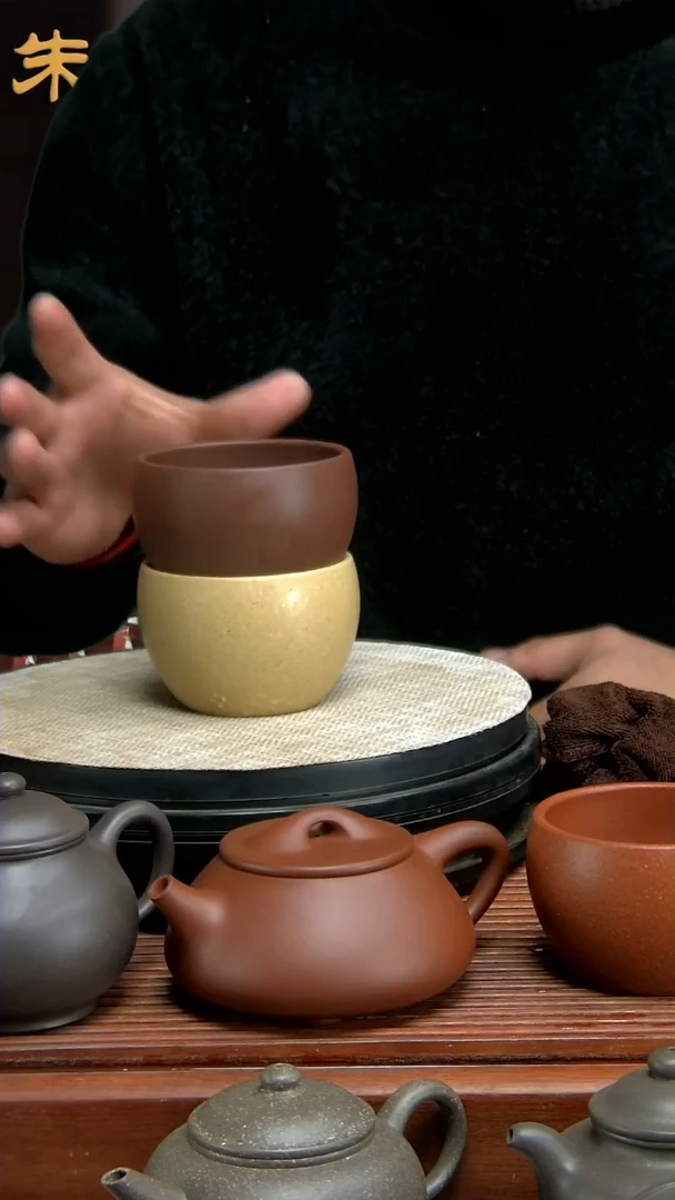 【闪购商品】紫砂茶杯本绿+底槽清缸杯