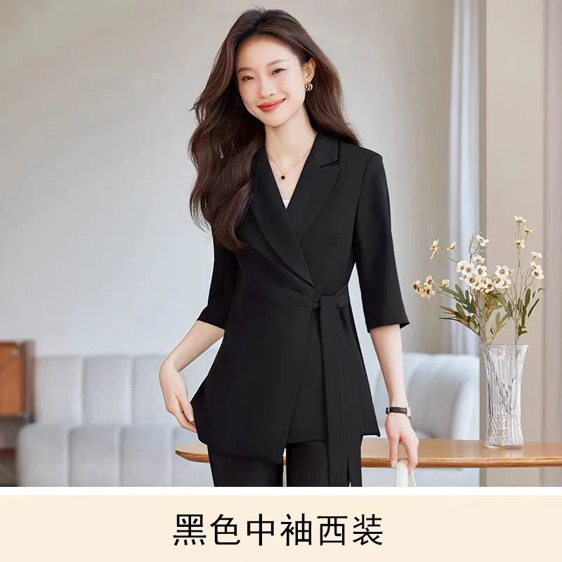 【瑕疵慎拍】七分袖薄款设计感气质女神范西装