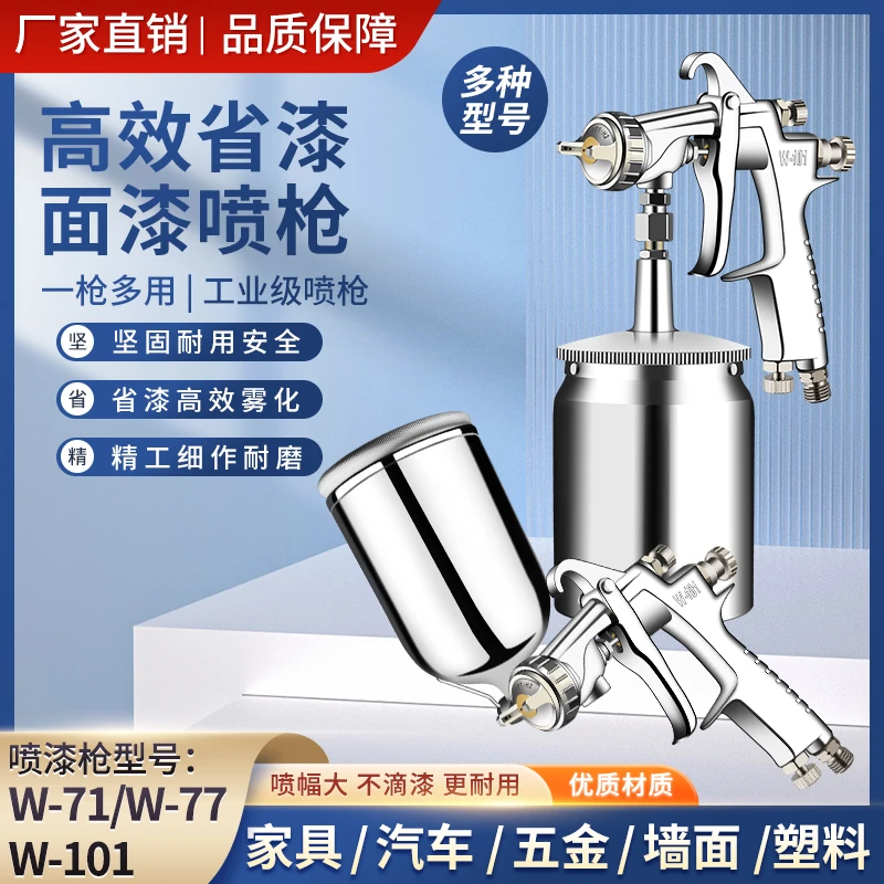 荣陈W-71手动押送式油漆面漆喷漆枪  W-77大口径底漆乳胶漆喷漆枪