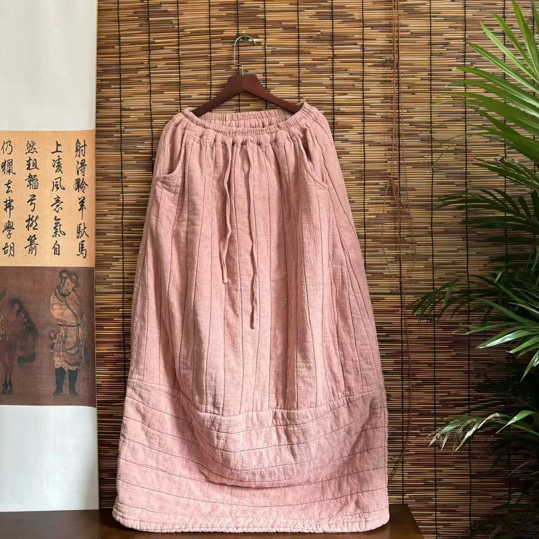 【大梅子推荐】设计款亚麻系带半裙S2202A
