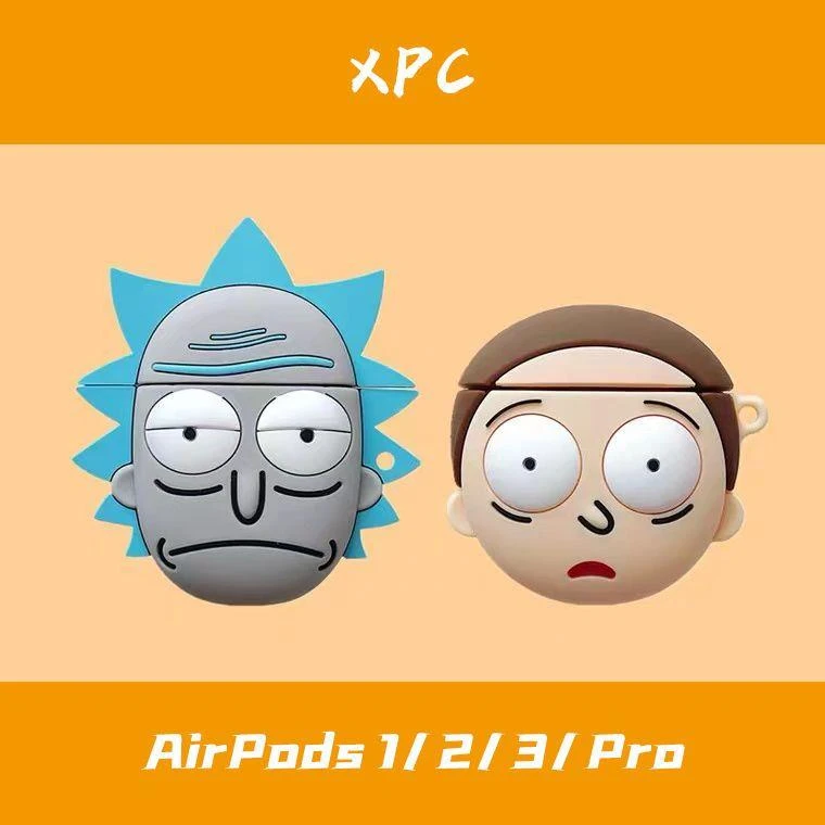 恶搞卡通瑞克莫蒂airpods保护套苹果蓝牙无线AirPodsPro3代耳机壳