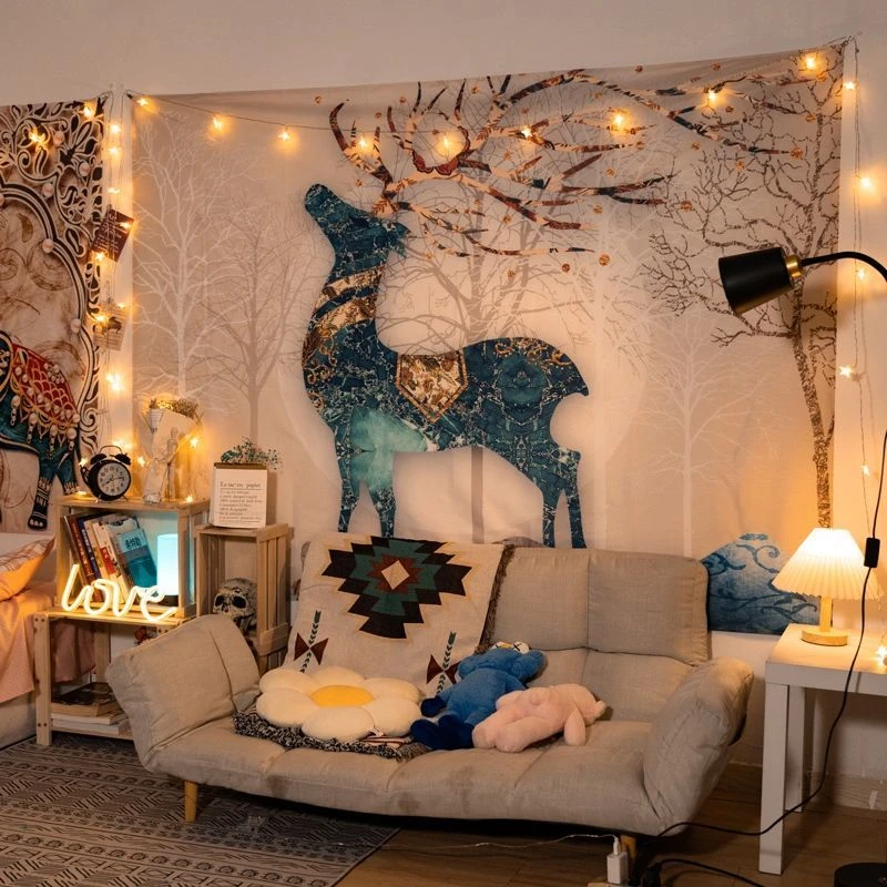 背景墙挂布墙布背景布ins挂布墙面装饰房间挂毯网红卧室床头挂画