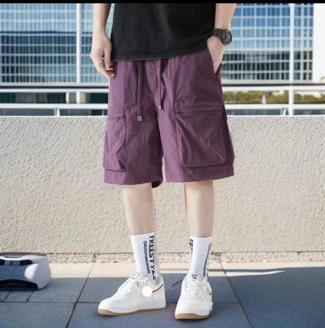 夏季冰氧透气情侣百搭宽松速干工装裤350