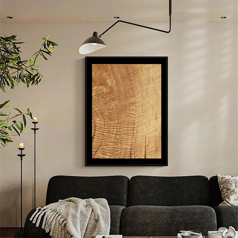 《金丝楠木》法式中古风木板木纹客厅装饰画小众艺术玄关餐厅挂画