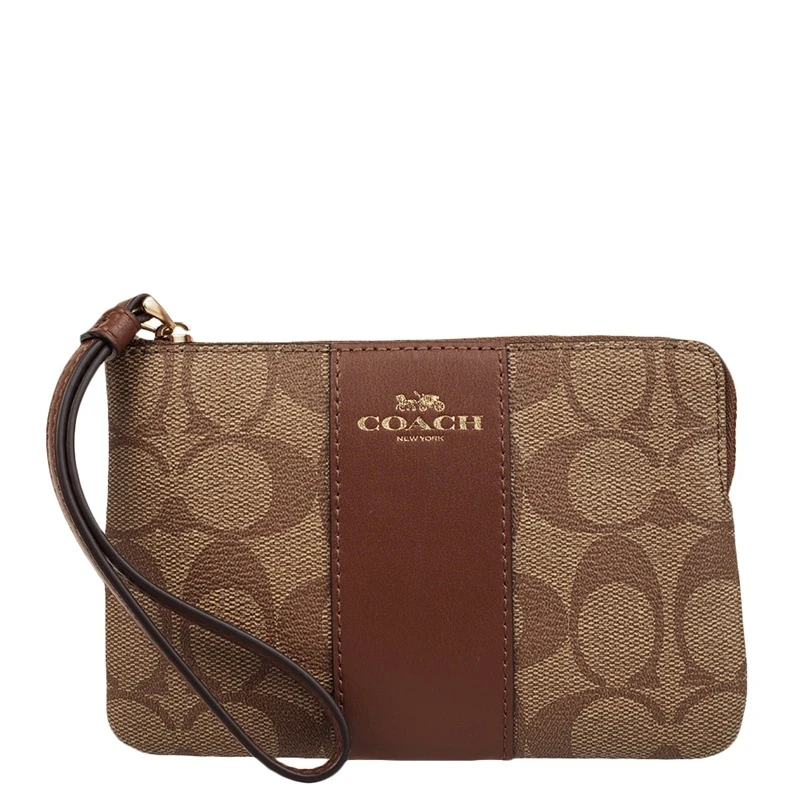 COACH 奥莱款 迷你女士PVC配皮手拿包F58035IME74