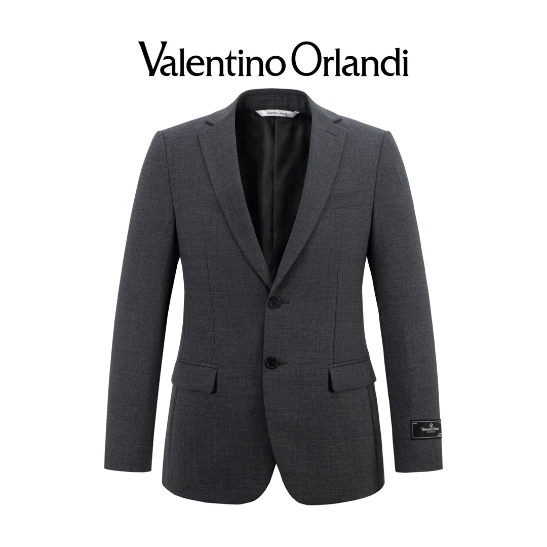 Valentino orlandi秋季新款B版经典商务西服时尚简约纯色单面西装