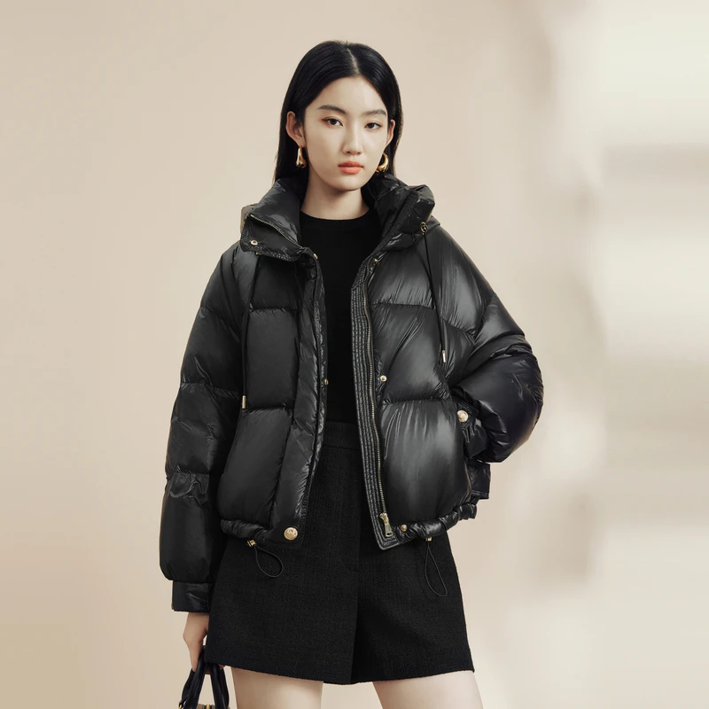 LIME/莱茵【清波老师专享】零压白鹅绒羽绒服短大衣LDFD8BOHC801