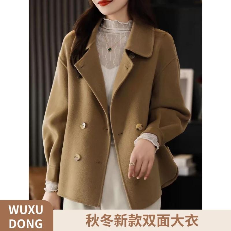 9035秋季新款女外套秋冬时尚宽松毛呢秋冬小个子短款上衣外套