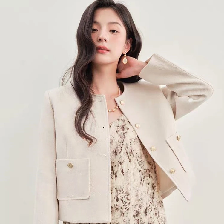 【加棉】2331+2332 法式小香风短款外套轻奢双面呢气质高级感上衣