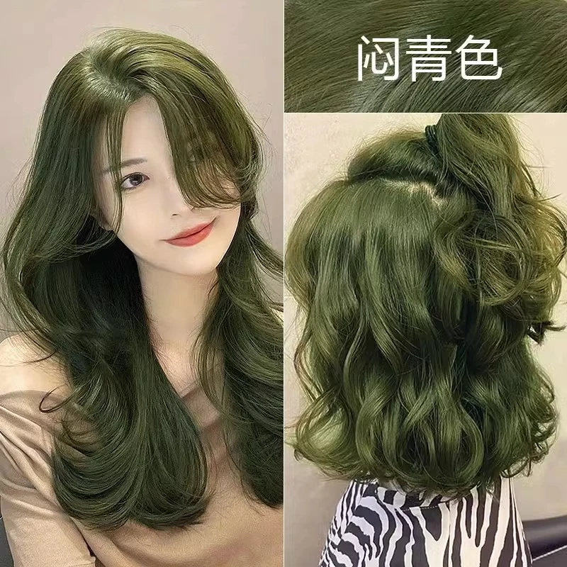 闷青色染发剂膏家用自染2023年新款流行色显白女植物正品纯青木棕