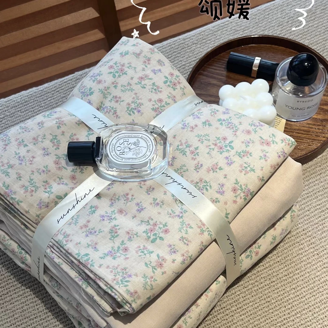 4号箱 尝鲜价！！雨爸纯棉双层纱四件套 RX