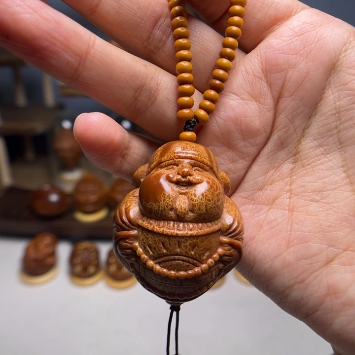 橄榄核核雕嘟嘟财神三八左右