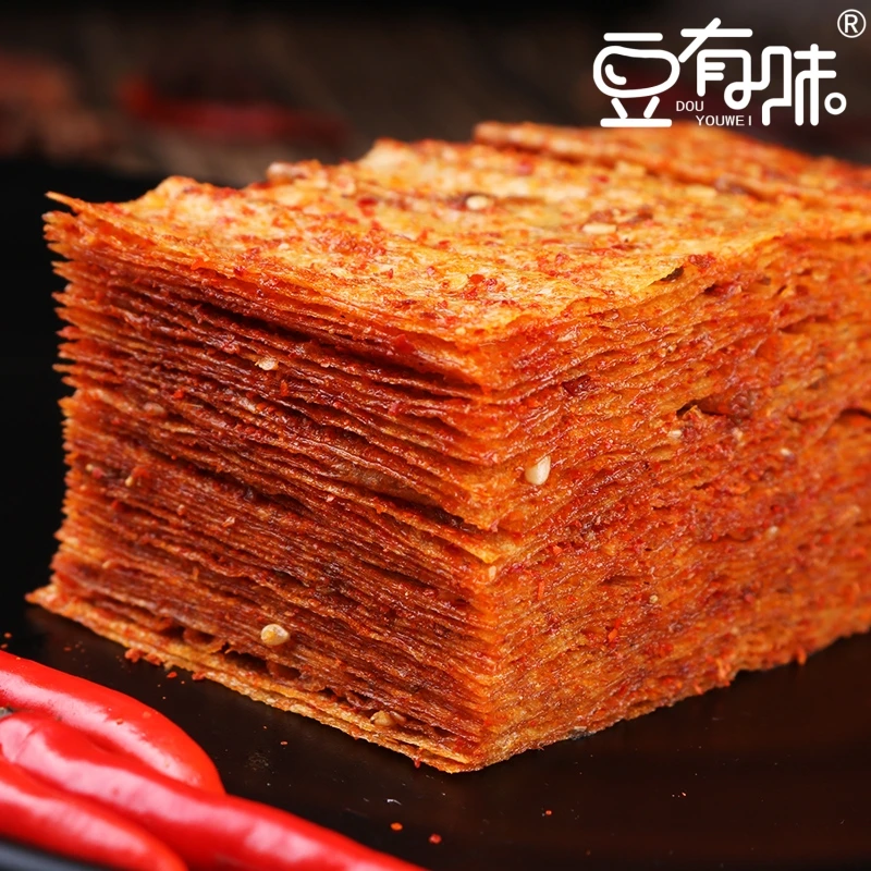 豆有味手撕大辣片辣条零食湖南特产小吃儿时童年豆皮怀旧休闲食品