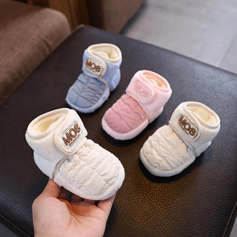 春秋冬婴儿鞋软底棉鞋暖0-3-6-12个月新生儿男女宝宝步前鞋袜胶底