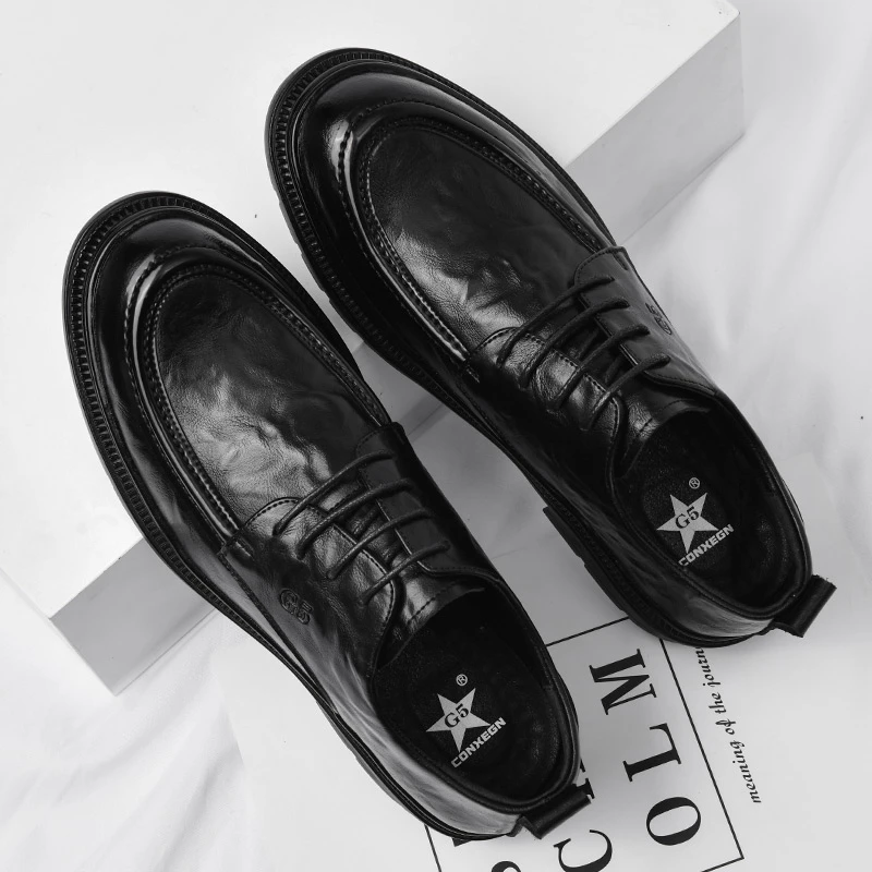 秋季真皮男士新款商务正装皮鞋尖头软皮黑色透气休闲结婚男鞋6602