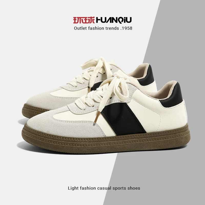 环球厚底德训鞋潮鞋2025新款学生春秋季小众透气休闲百搭阿甘鞋男