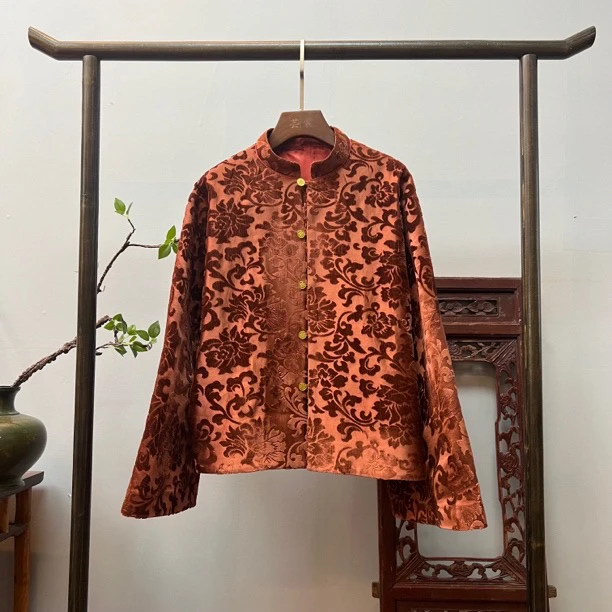 【美拉德】非遗漳绒缎外套桑蚕丝上衣W50041