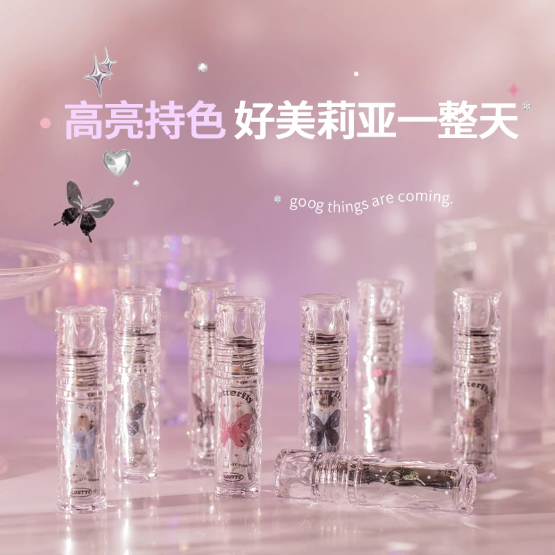 花落利亚唇漆唇蜜清透亮晶晶超闪持妆成膜打底单色