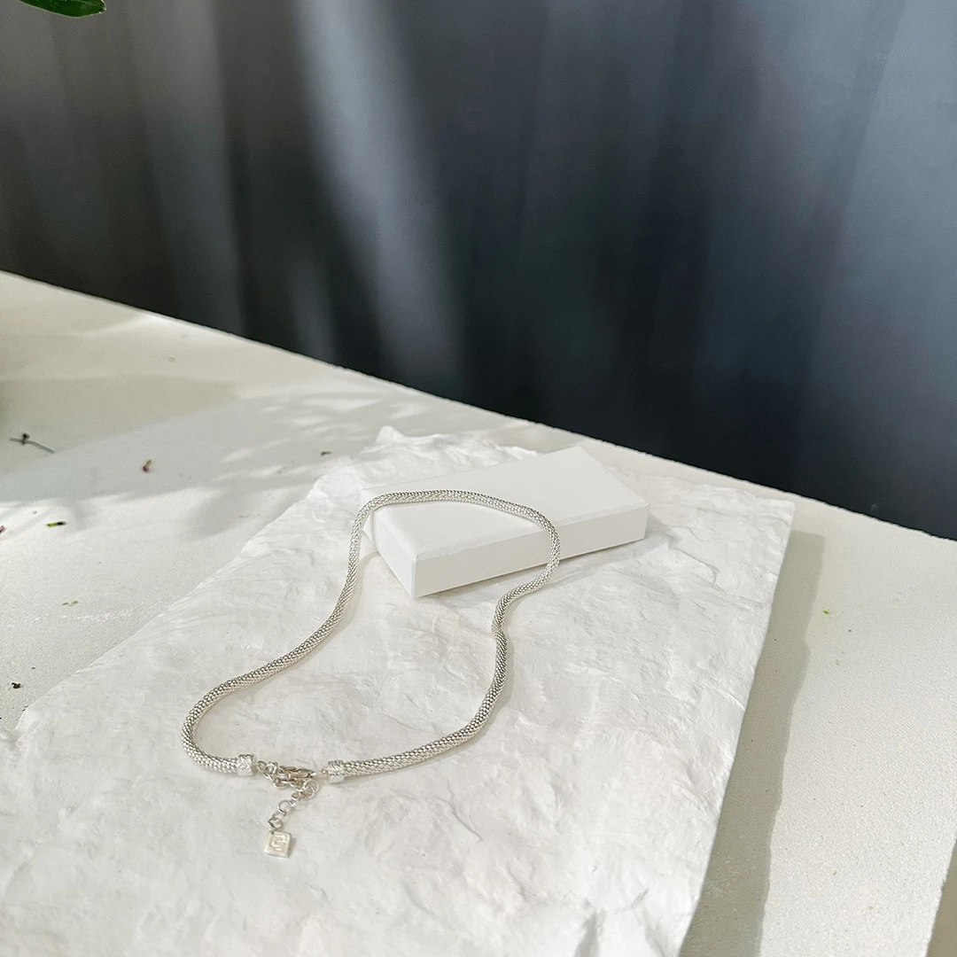 链子925银 【塔鹿蕾】小众设计师轻奢百搭简约925银色项链2899