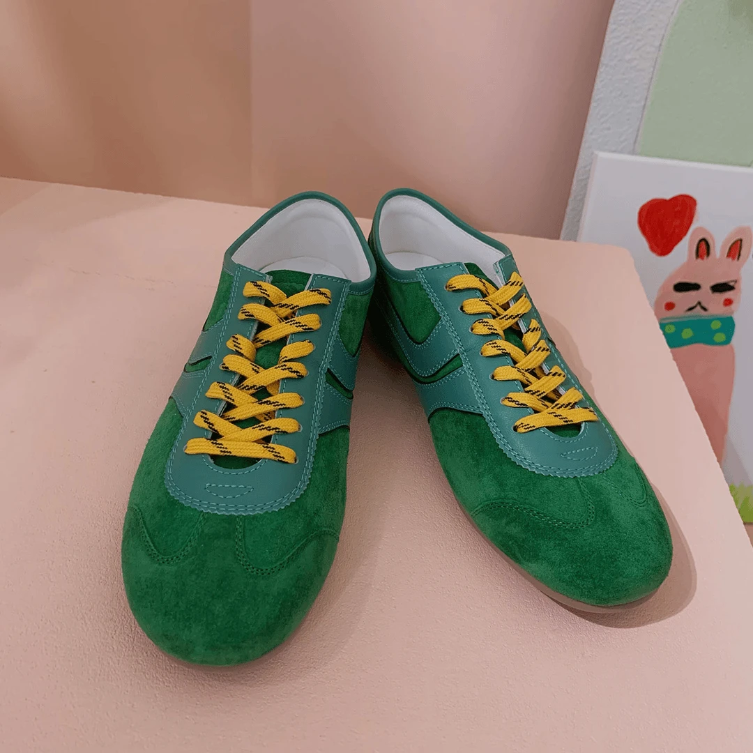 【塔鹿蕾】设计师时尚百搭舒适低帮拼色系带小单鞋7226