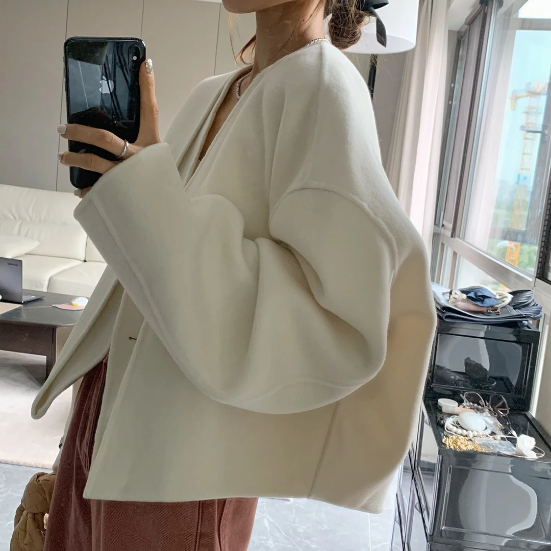 【塔鹿蕾】设计师高定短款假两件大衣（理性消费）2545