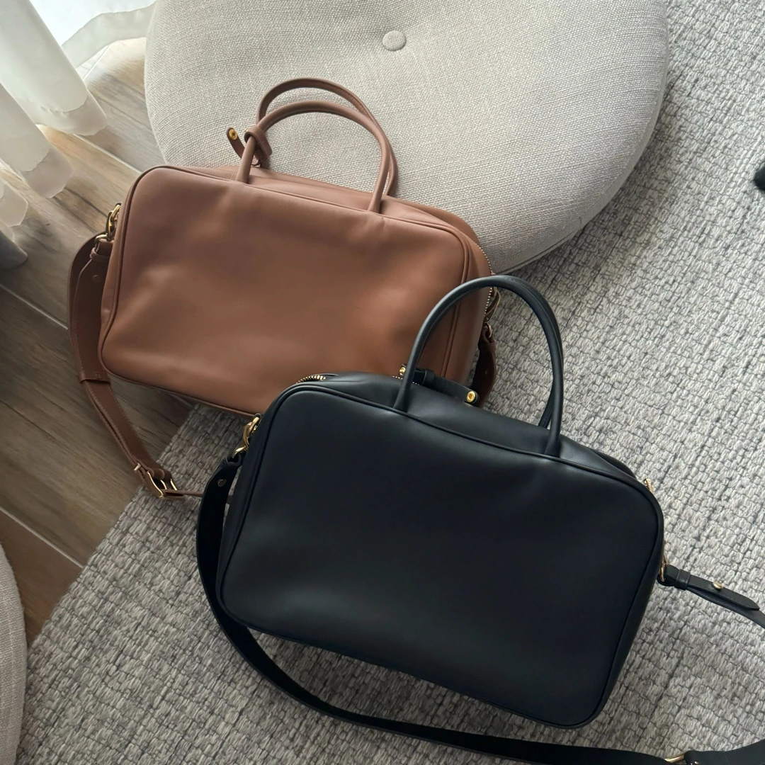 【塔鹿蕾】时尚经典牛皮手提包斜挎包极简气质单肩斜挎包0061