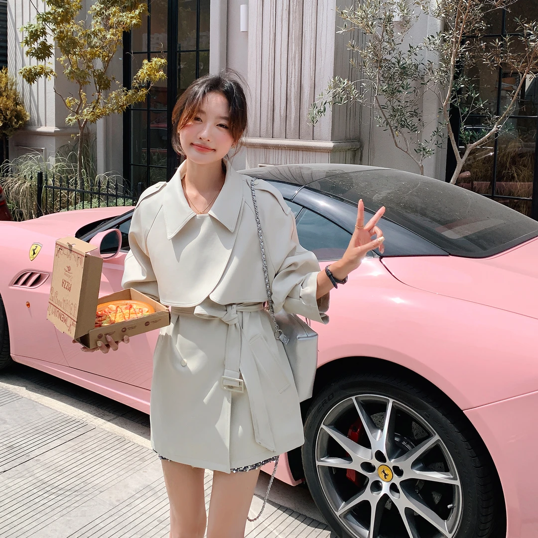 春秋英伦风女装设计感风衣外套25007-G