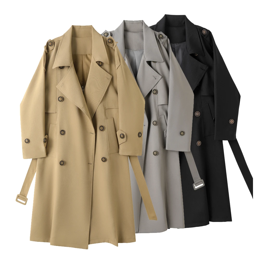 英伦风设计感风衣新款 小众高级中长款休闲外套23127