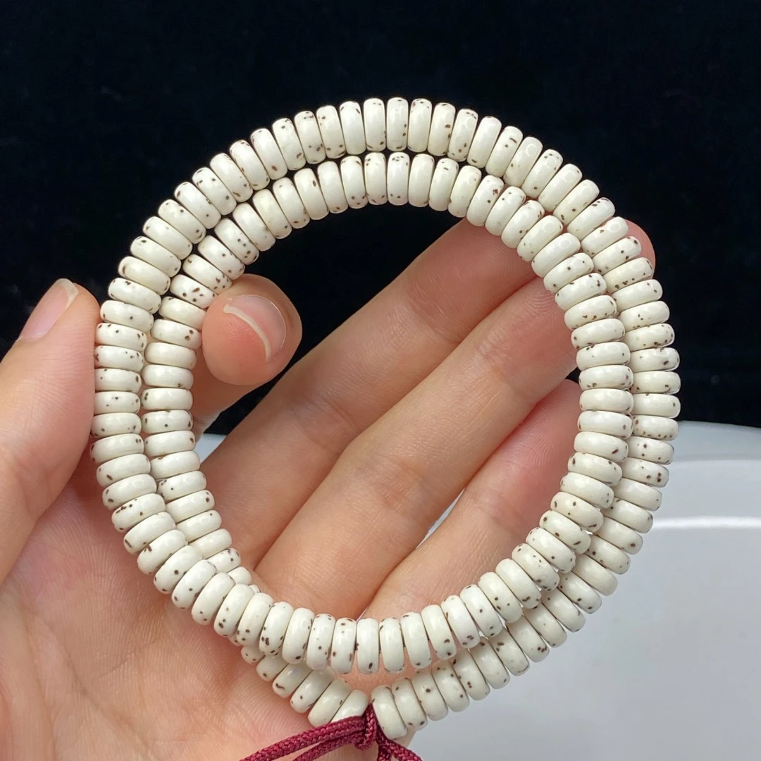 正宗海南星月菩提108颗原生态顺白手串药片高油高密长串油性足