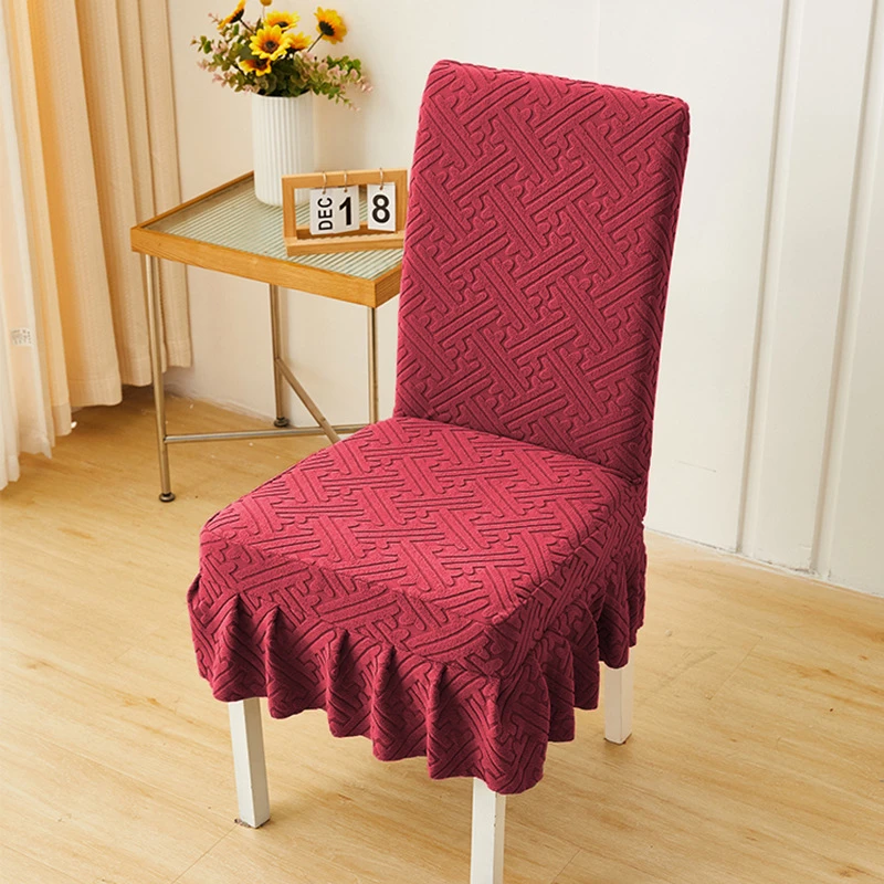 特价新款椅子套加厚提花椅子套罩弹力全包连体桌椅套直背餐椅套