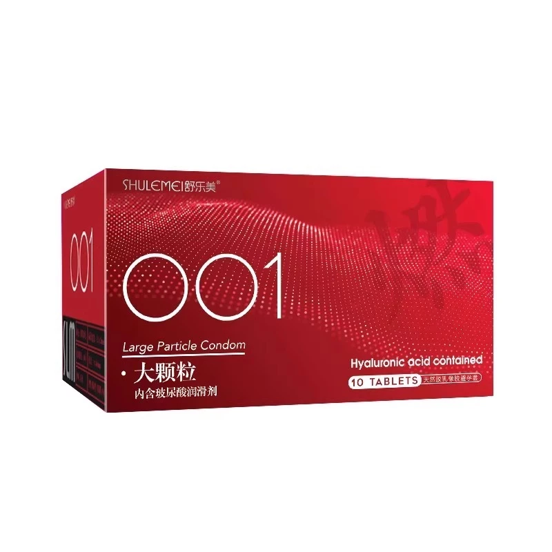 SLM/舒乐美持久润滑安全套001超薄水润刺激颗粒螺纹延时套成人夫妻房事情趣用品天然橡胶胶乳男用避孕套