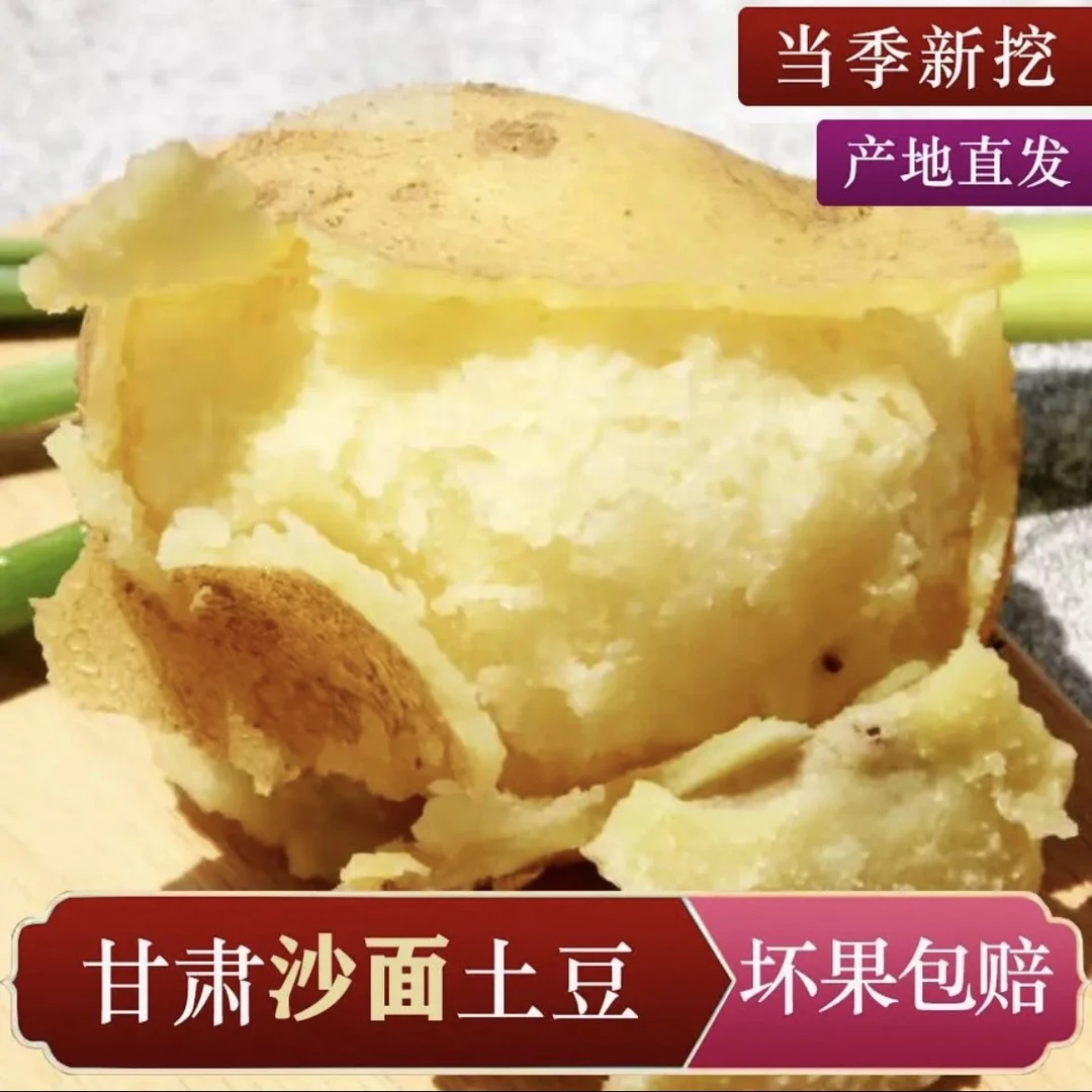 甘肃定西土豆现挖新鲜粉糯黄心沙面大土豆好吃马铃薯洋芋农家批发