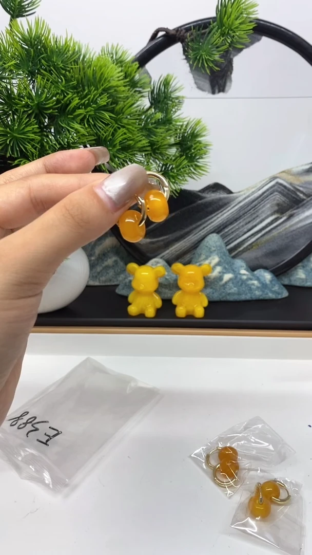 【闪购商品】翡翠耳环未镶嵌耳包E388