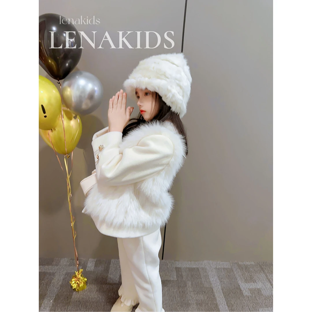 【现货】Lenakids亲子款洋气时髦气质小香风毛毛女童外套23102202